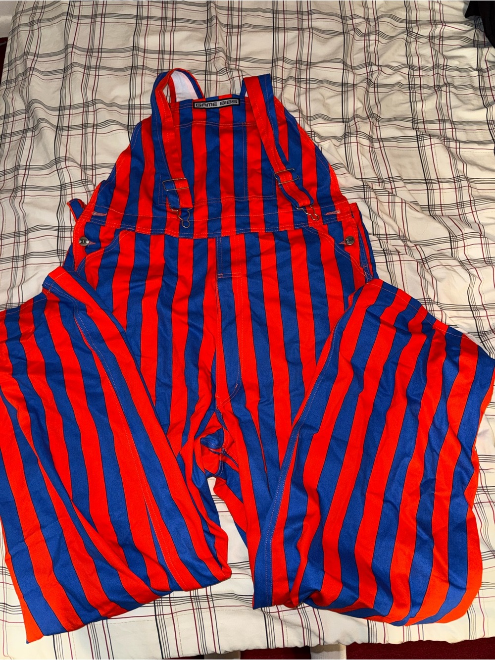 Florida gators Orange and Blue Striped Game day bibs overalls